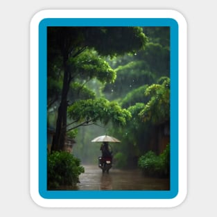 Beautiful humid monsoon photograph Sticker